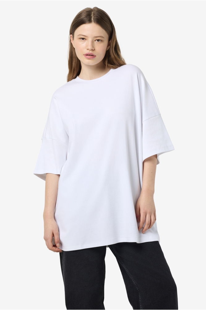 NMMOCCA 2/4 BOXY TEE DRESS JRS FWD 27033182 BRIGHT WHITE